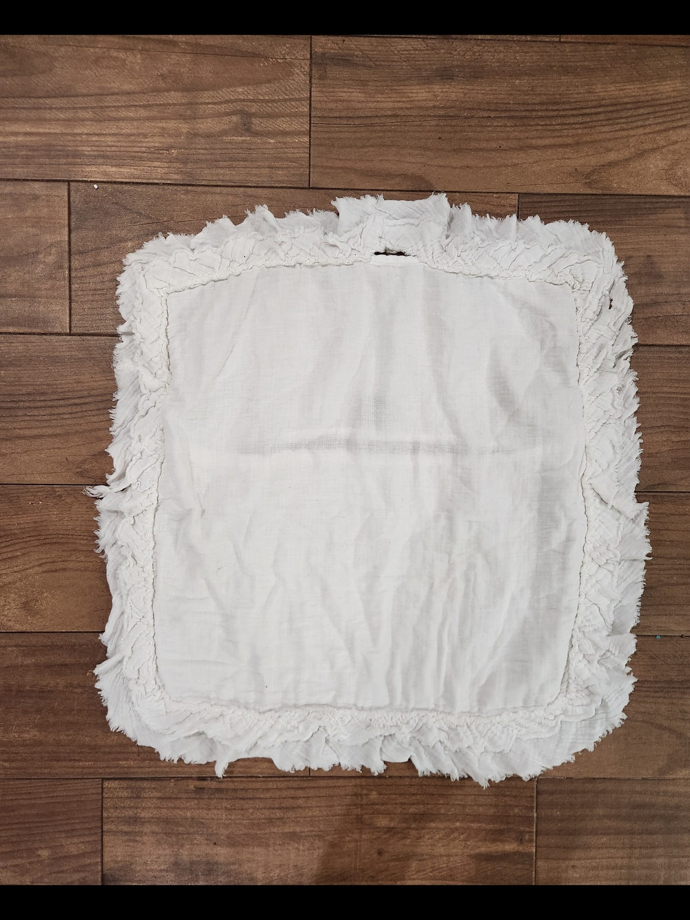 Rh teen white ruffled pillow sham shabby chic styles Fringed White Square Throw